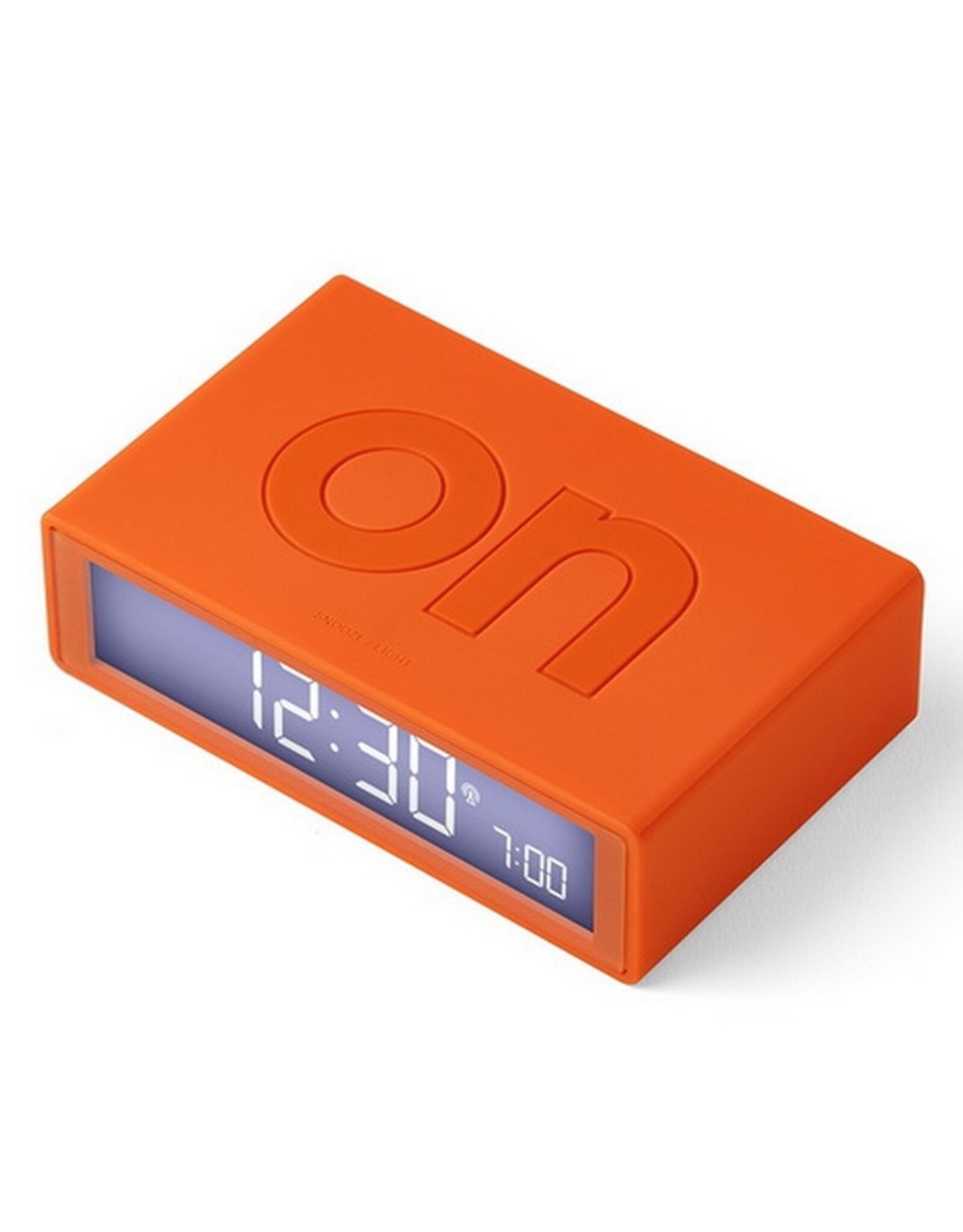 Lexon Alarm Clock Flip + Rubber Oranje