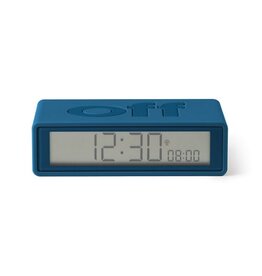 Lexon Alarm Clock Flip + Rubber Blauw