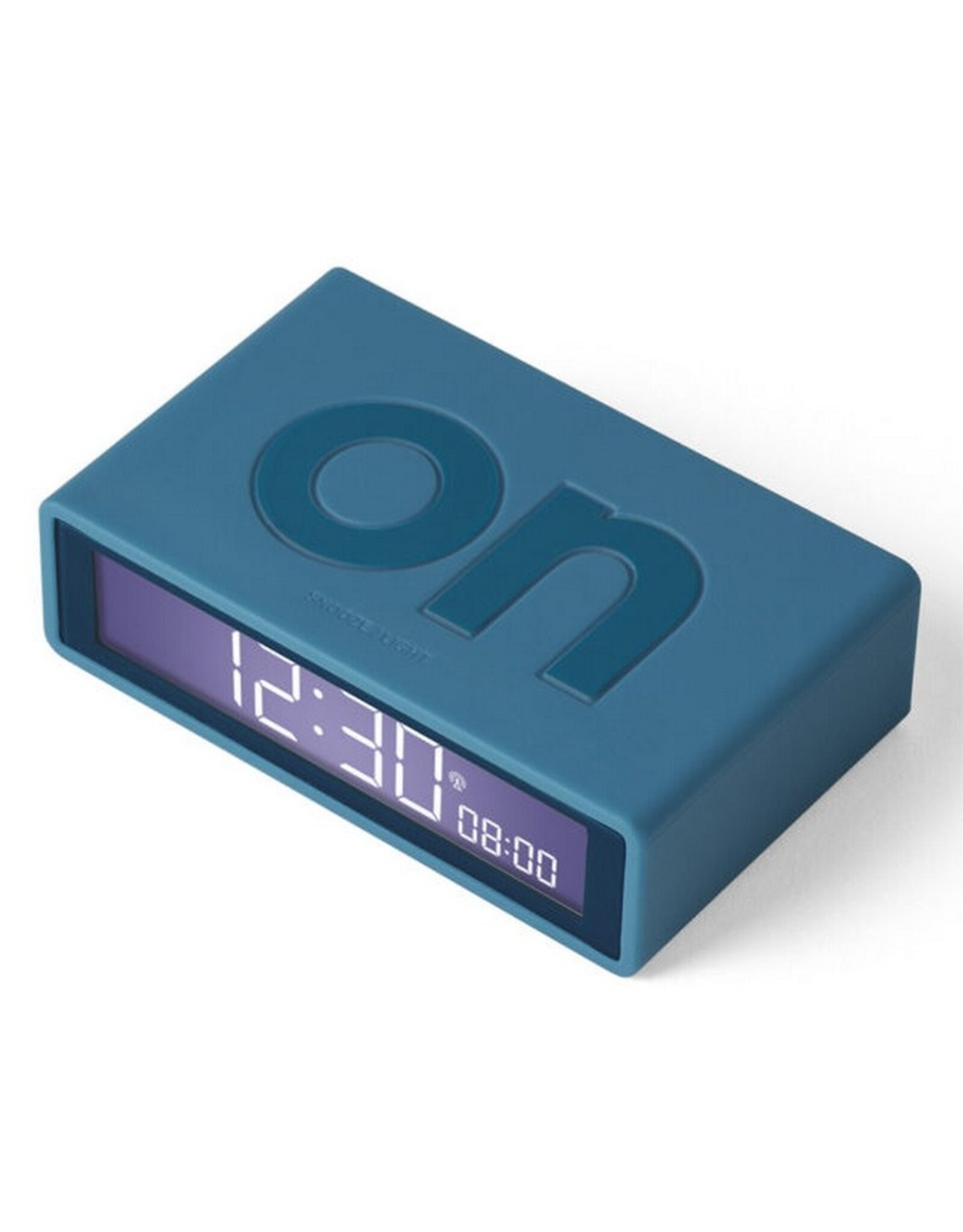 Lexon Alarm Clock Flip + Rubber Blauw