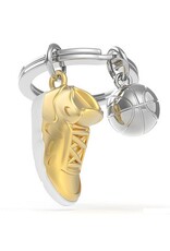Metalmorphose Sleutelhanger Basketbal Goud Zilver