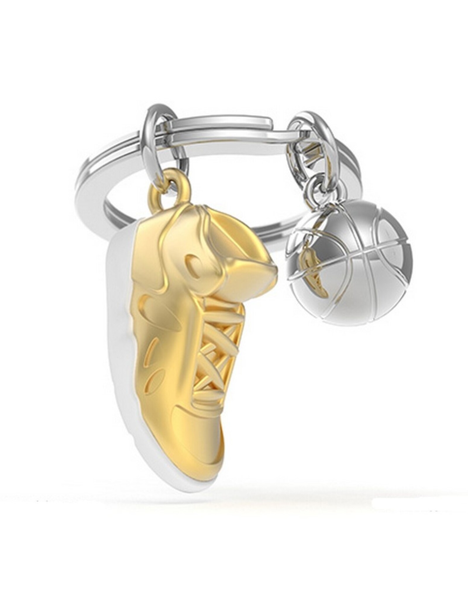Metalmorphose Sleutelhanger Basketbal Goud Zilver
