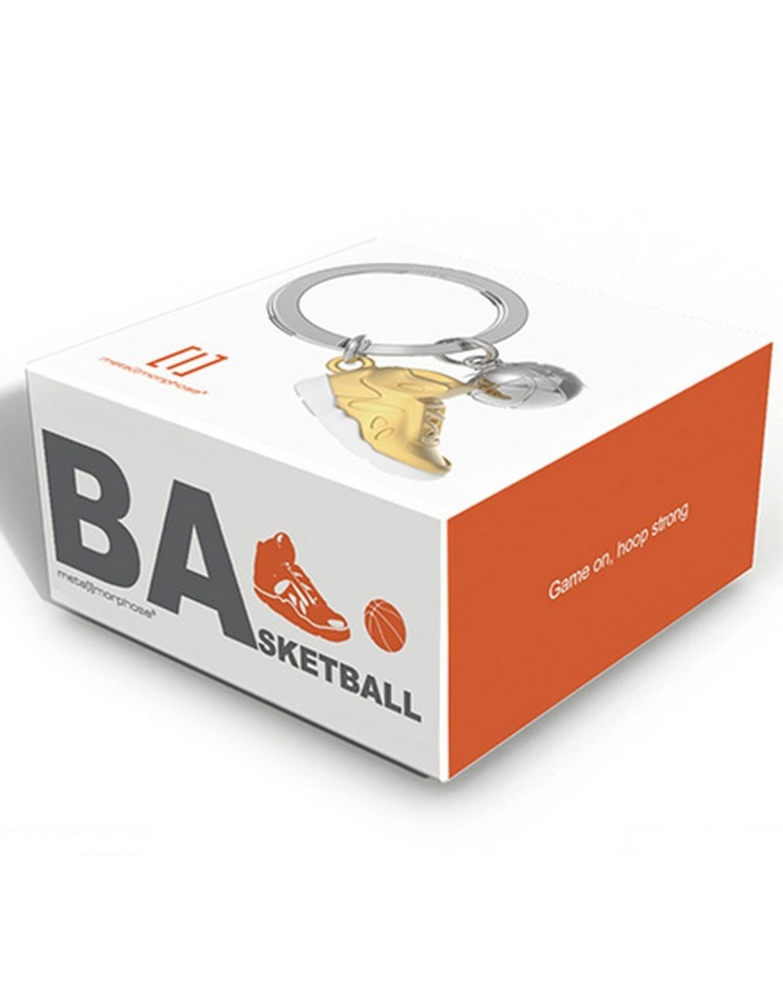 Metalmorphose Sleutelhanger Basketbal Goud Zilver