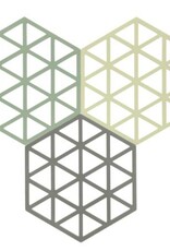 ZONE Denmark Trivet Triangles Rosemary/Matcha/Olive Taup set van 3
