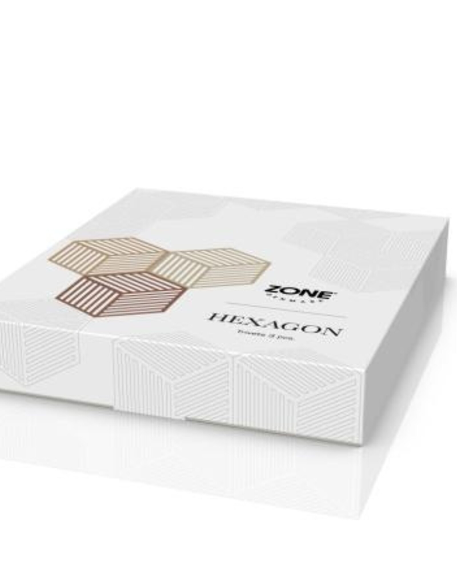 ZONE Denmark Trivet Hexagon Khaki/Warm Sand/Almond set van 3