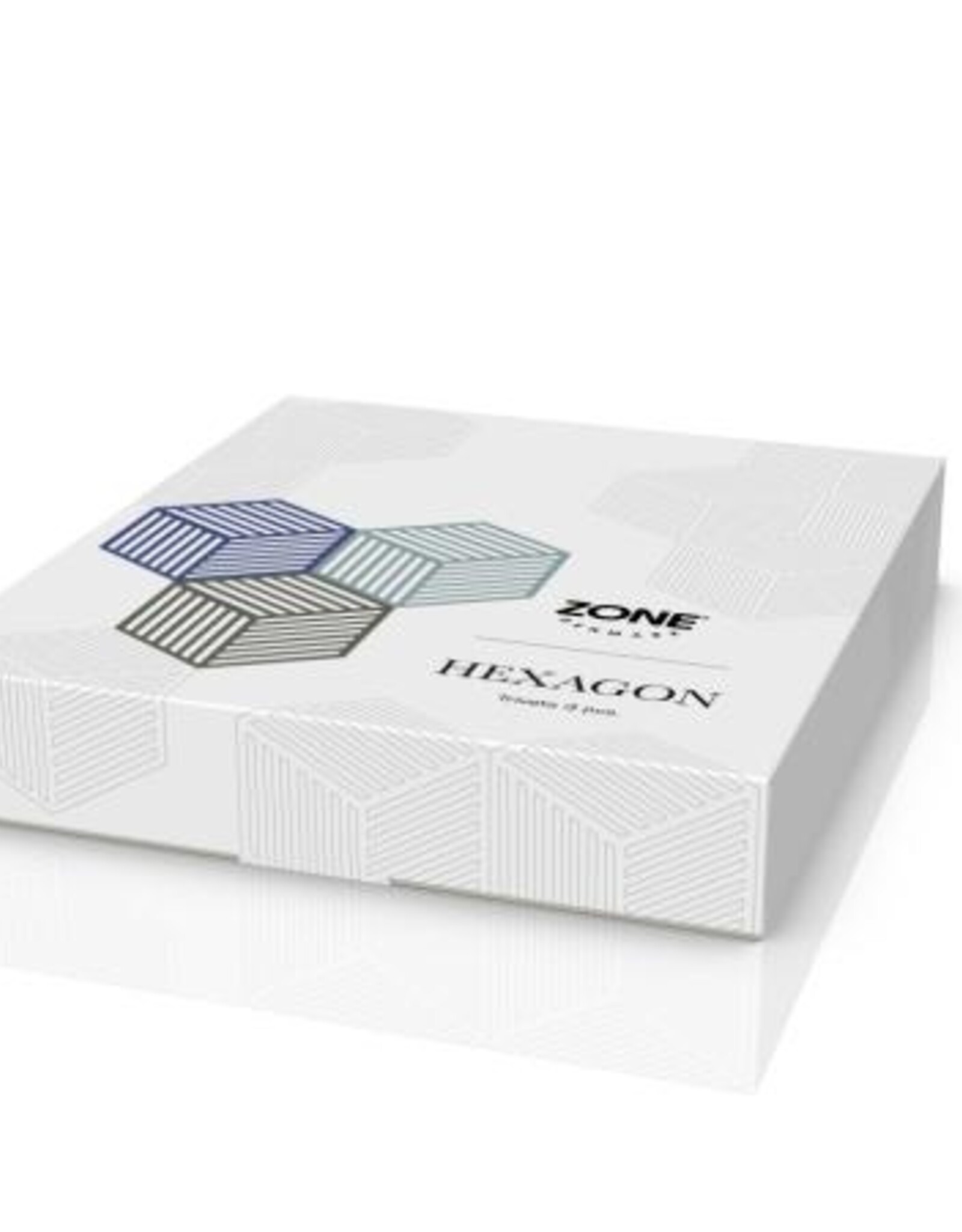 ZONE Denmark Trivet Hexagon Indigo/Fog/Olive Taup set van 3