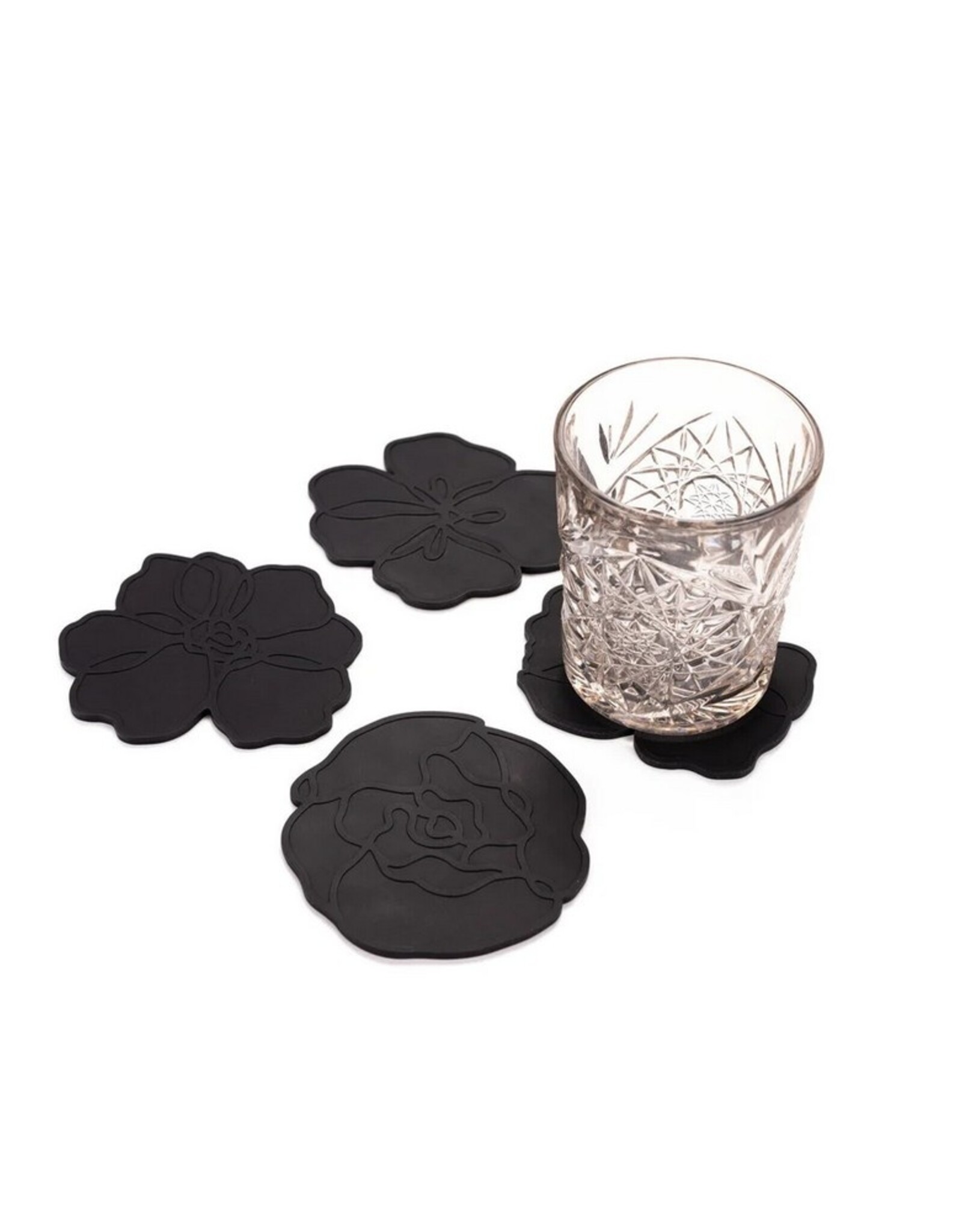 Tools2cook Onderzetter Siliconen Pioen Zwart