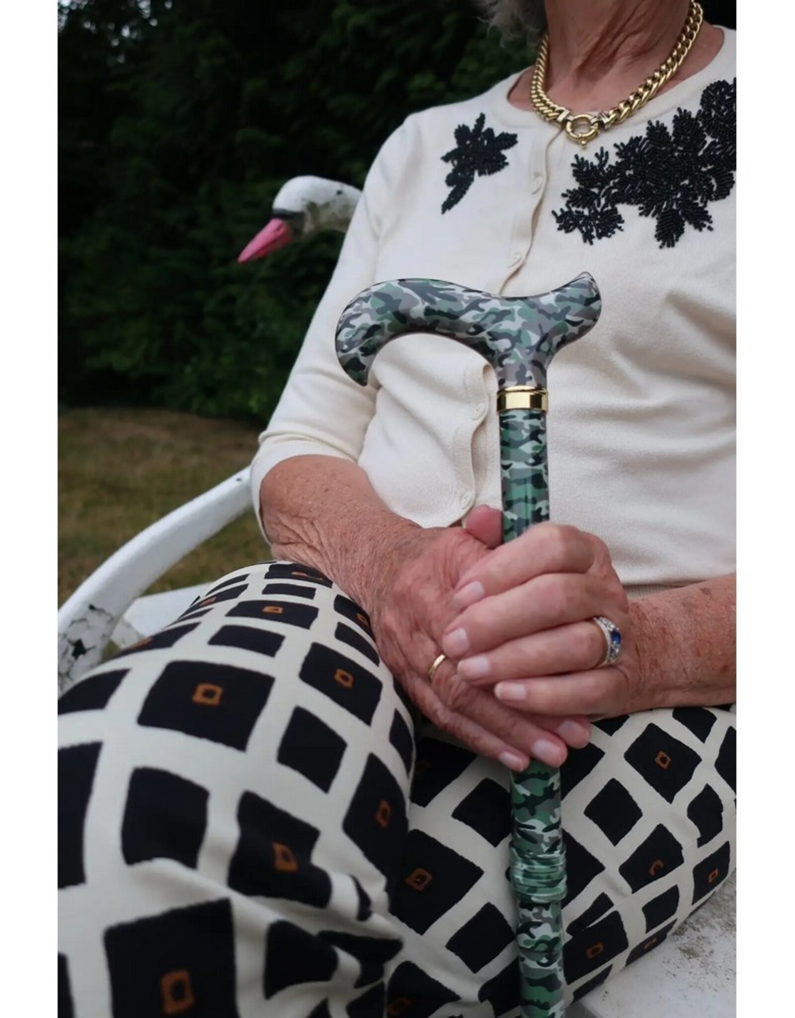 Ninee Wandelstok Camouflage Opvouwbaar