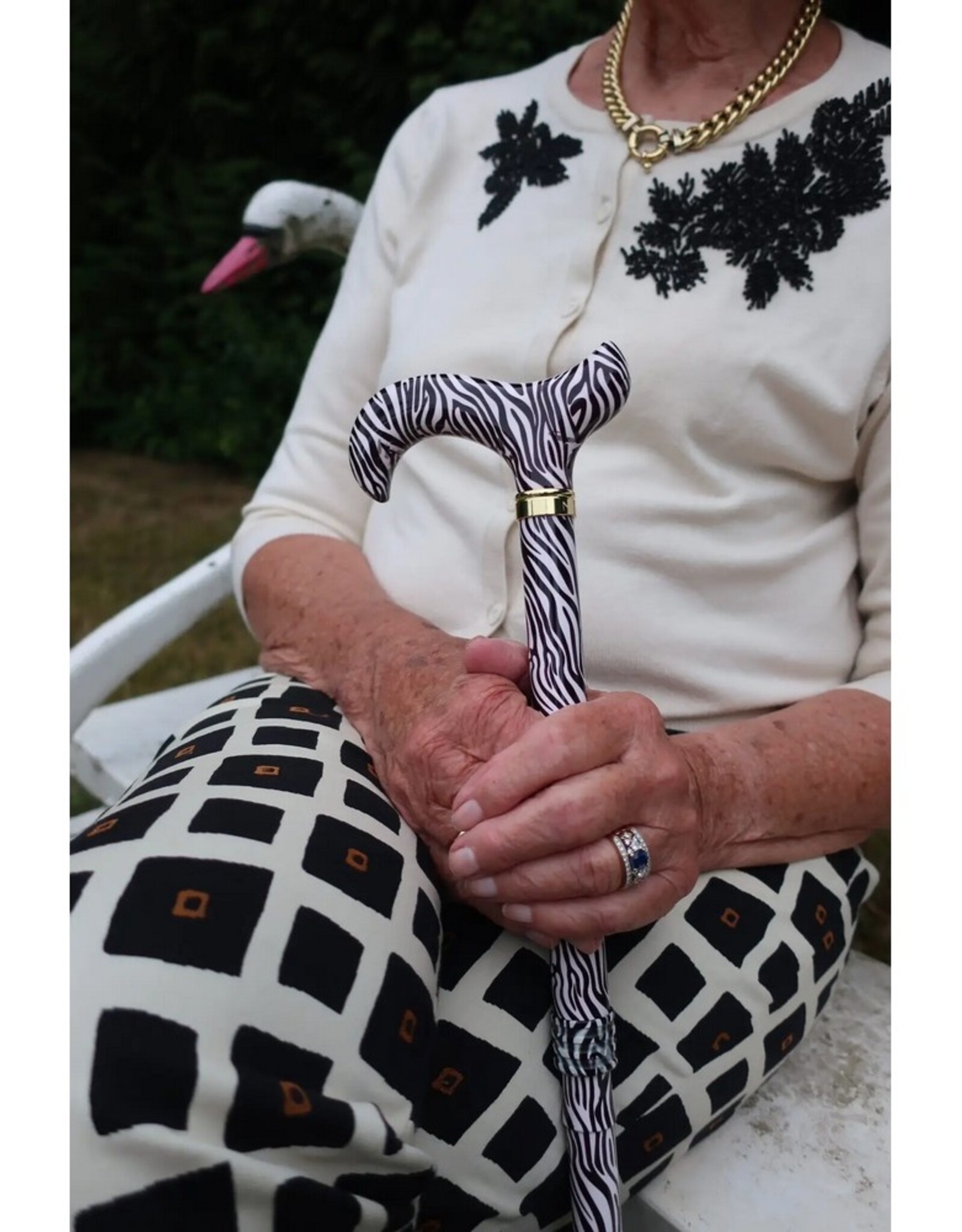 Ninee Wandelstok Zebra Opvouwbaar