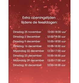EXTRA OPENINGSTIJDEN