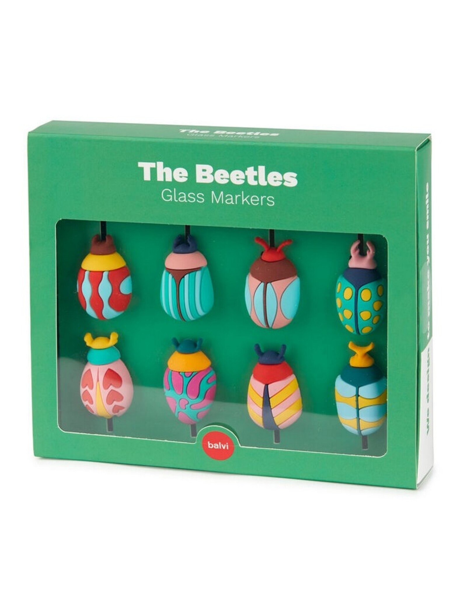 Balvi Glasmarkers The Beetles 8 stuks