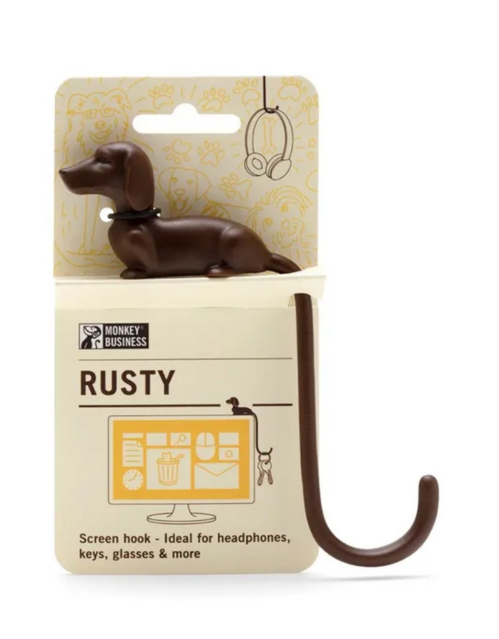 Monkey Business Rusty Screen Hook