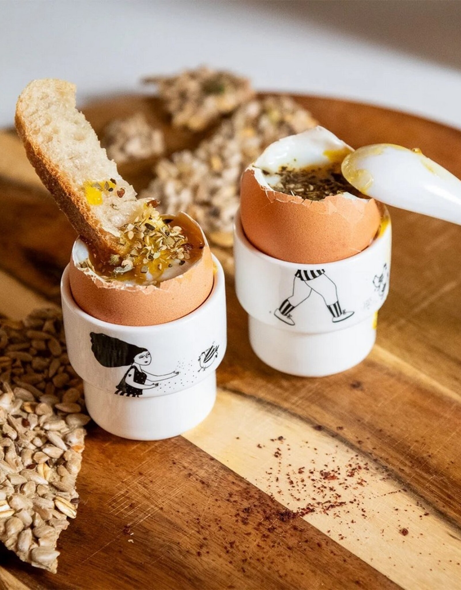 Helen B Eierdop set van 2 Feeding the Chicks