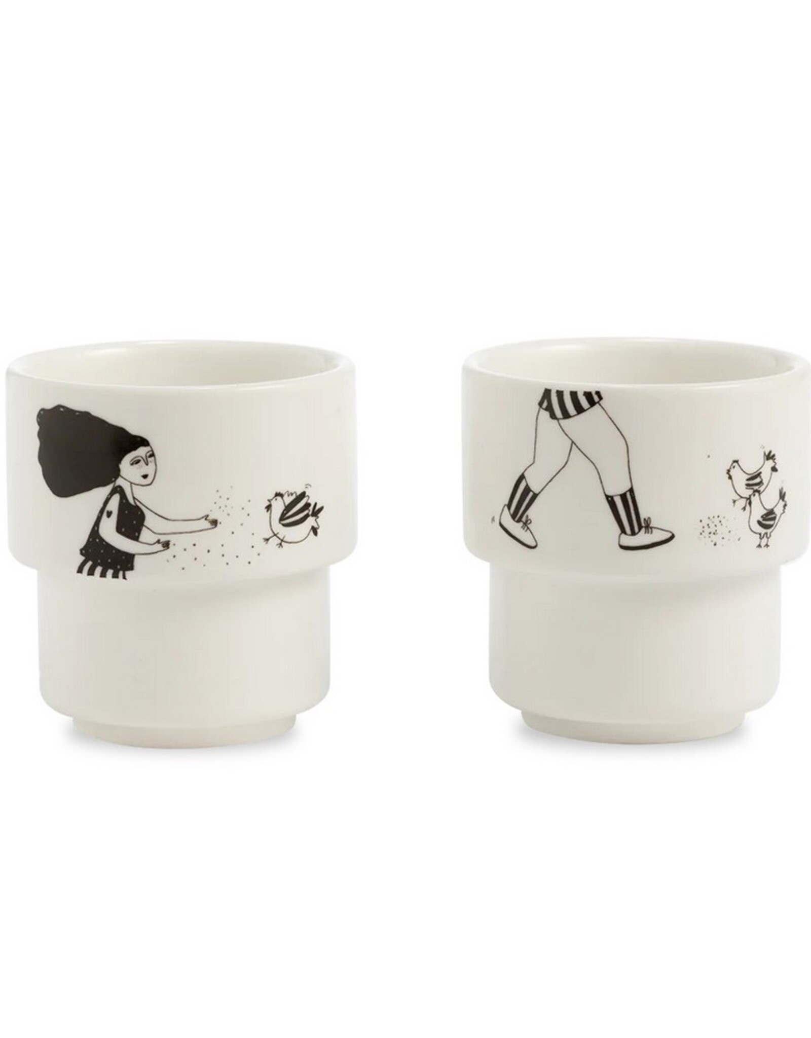 Helen B Eierdop set van 2 Feeding the Chicks