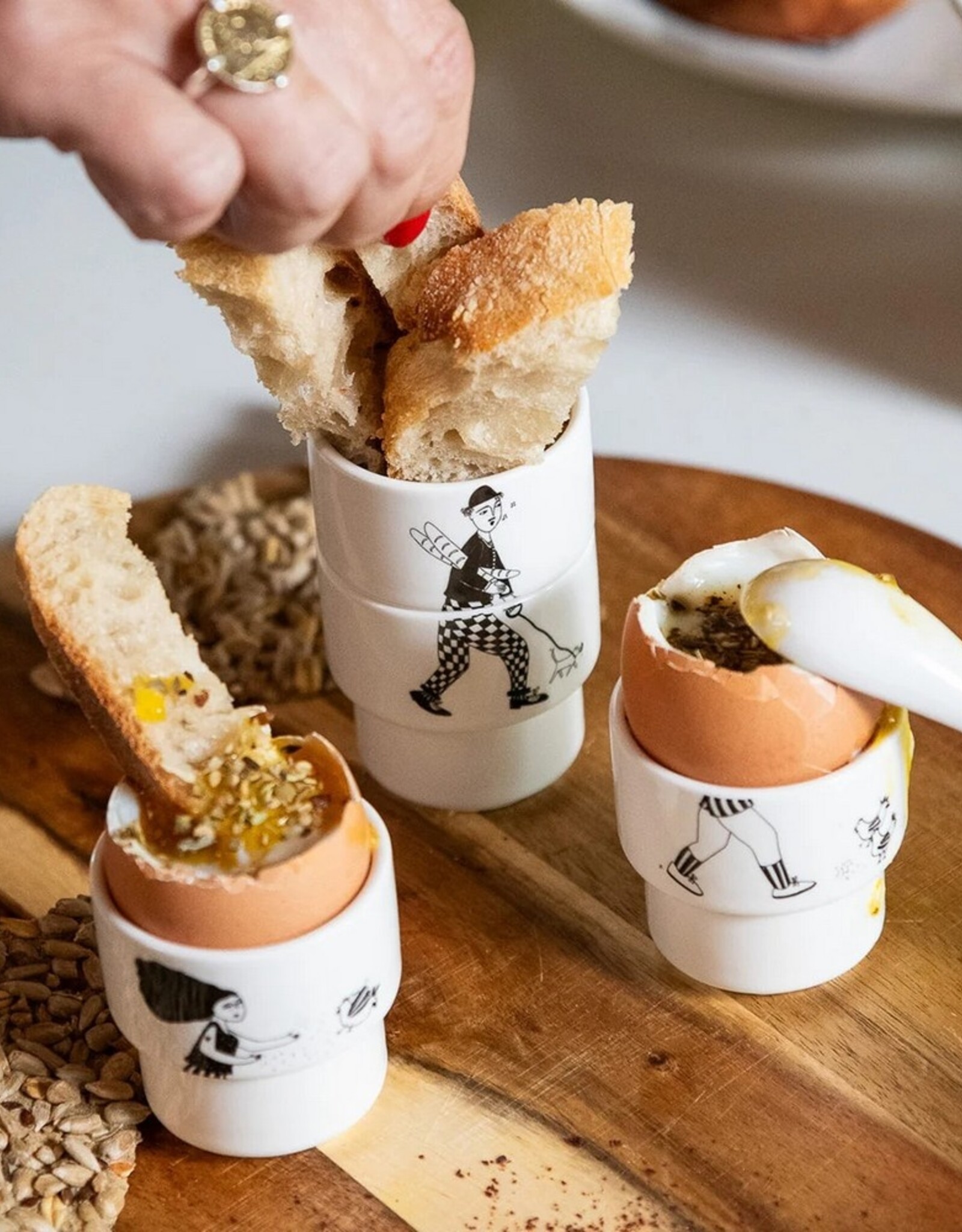 Helen B Eierdop set van 2 Sunday in Paris