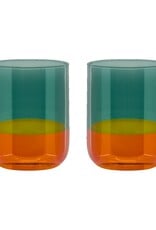 Remember Glazen Amber Set van 2