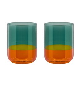 Remember Glazen Amber Set van 2