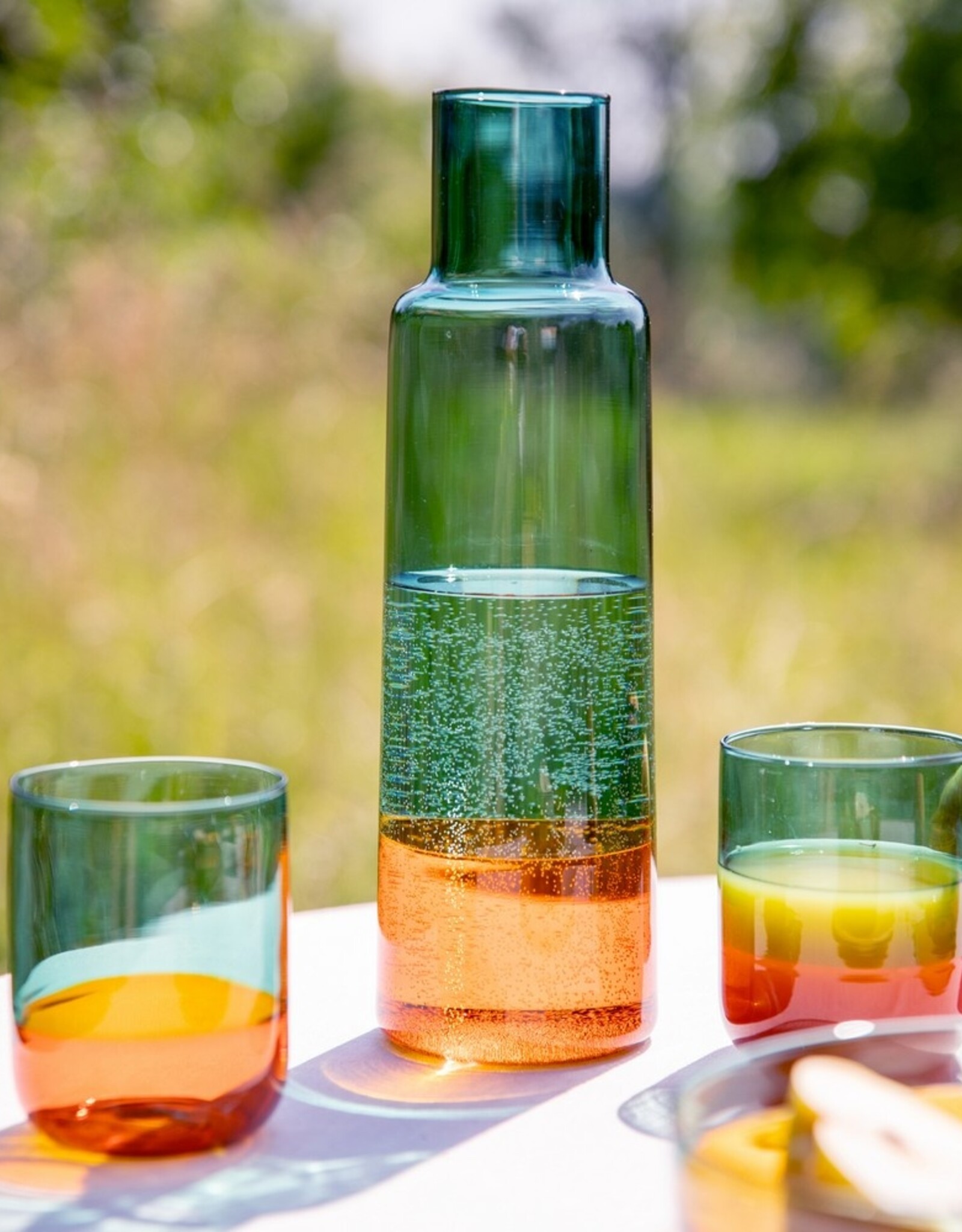 Remember Glazen Amber Set van 2