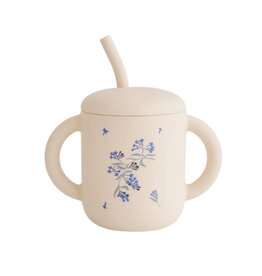 Mushie Drinkbeker met rietje Lilac Flowers
