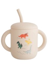 Mushie Drinkbeker met rietje Dino