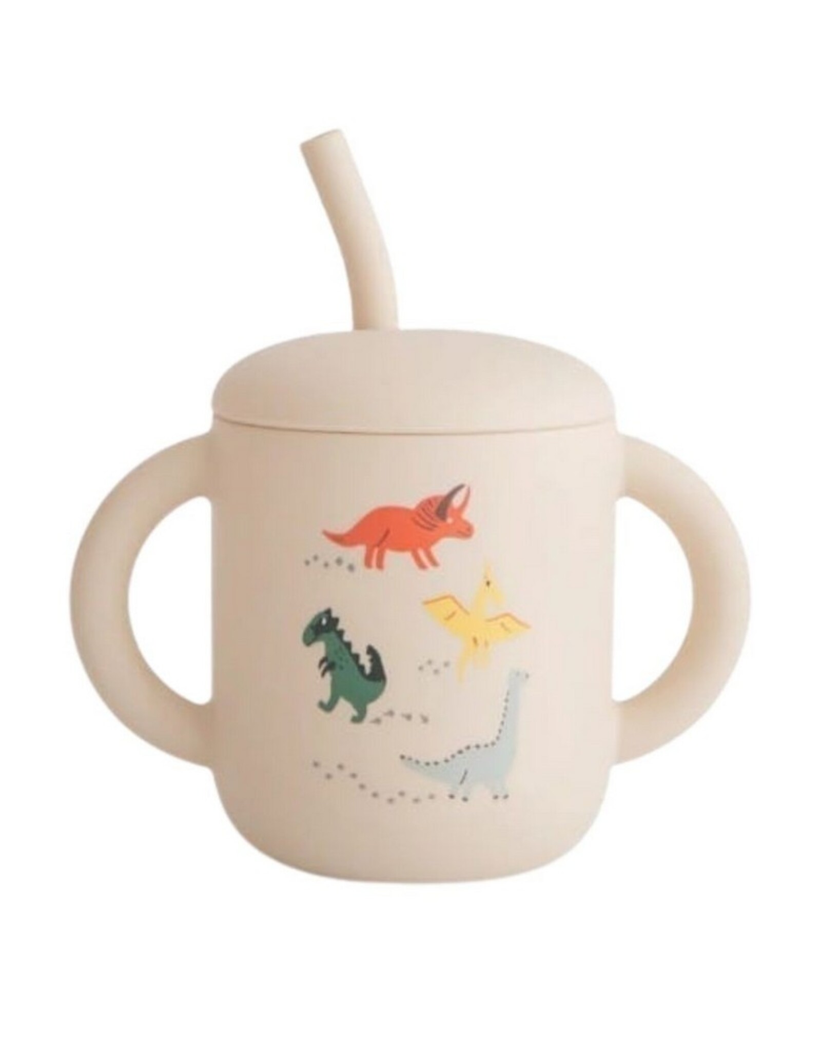 Mushie Drinkbeker met rietje Dino