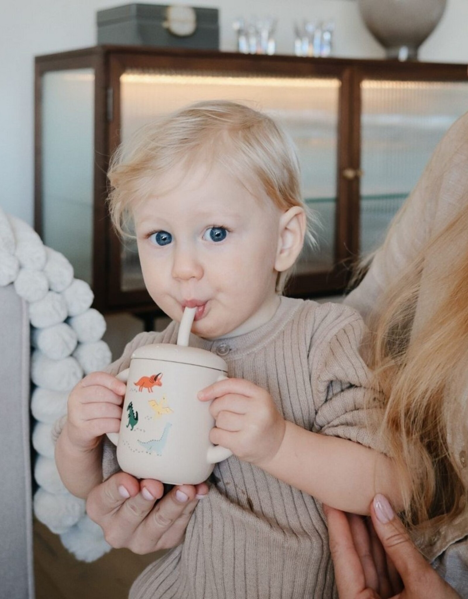 Mushie Drinkbeker met rietje Dino