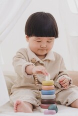 Mushie Stapeltoren met ringen Rustic