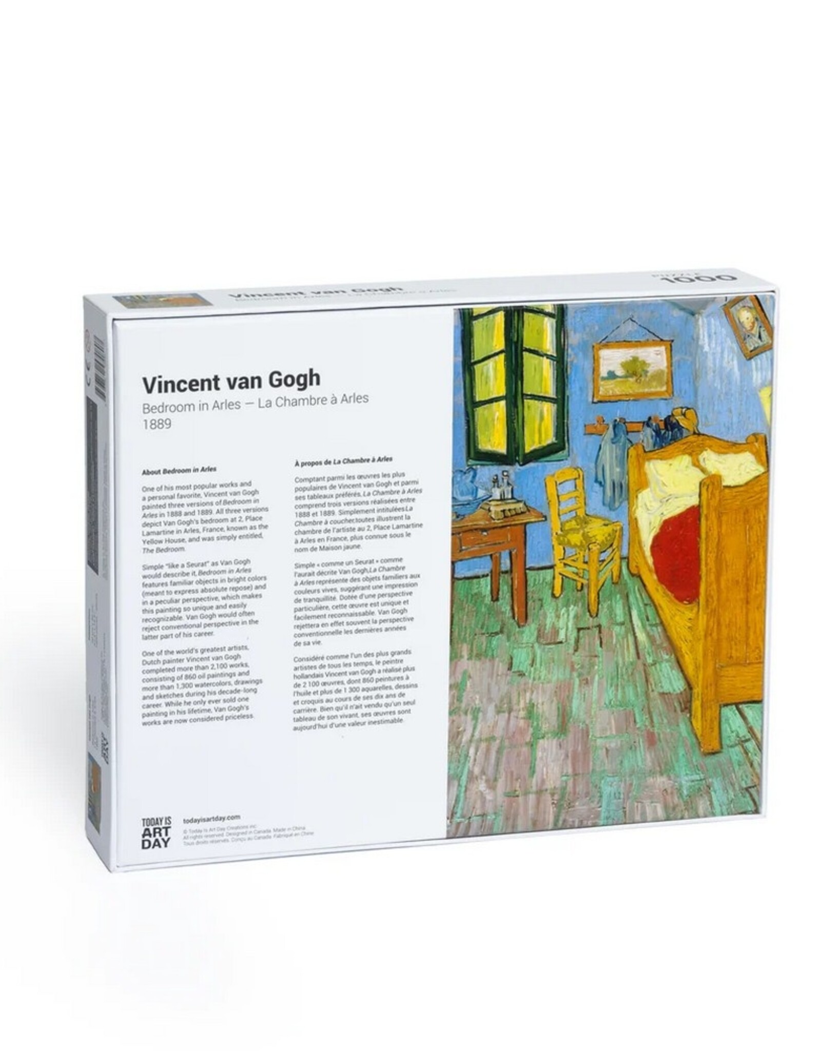 Today Is Art Day Puzzel Van Gogh Bedroom in Arles 1000 stukjes