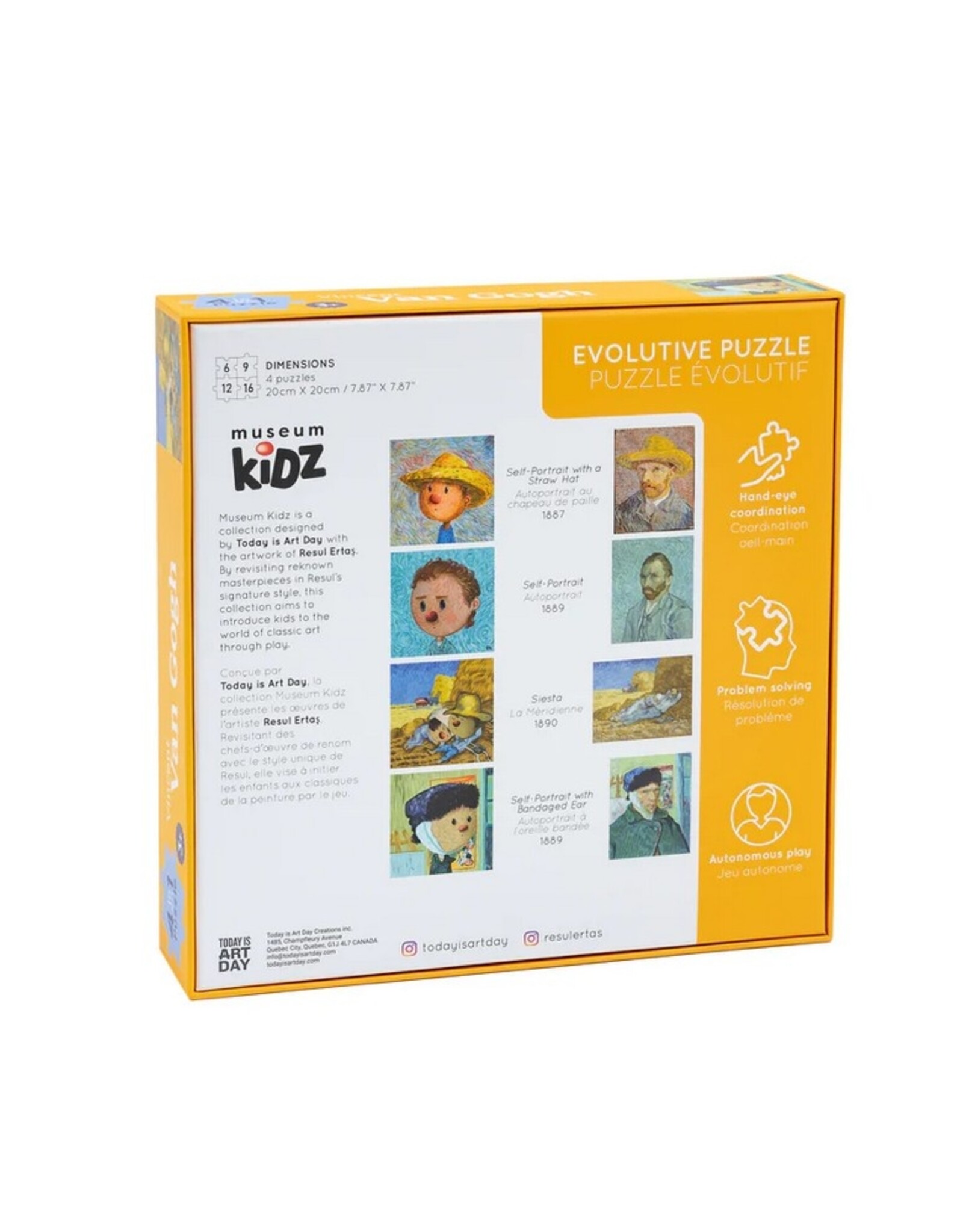 Today Is Art Day Puzzel Museum Kidz Van Gogh 4in1