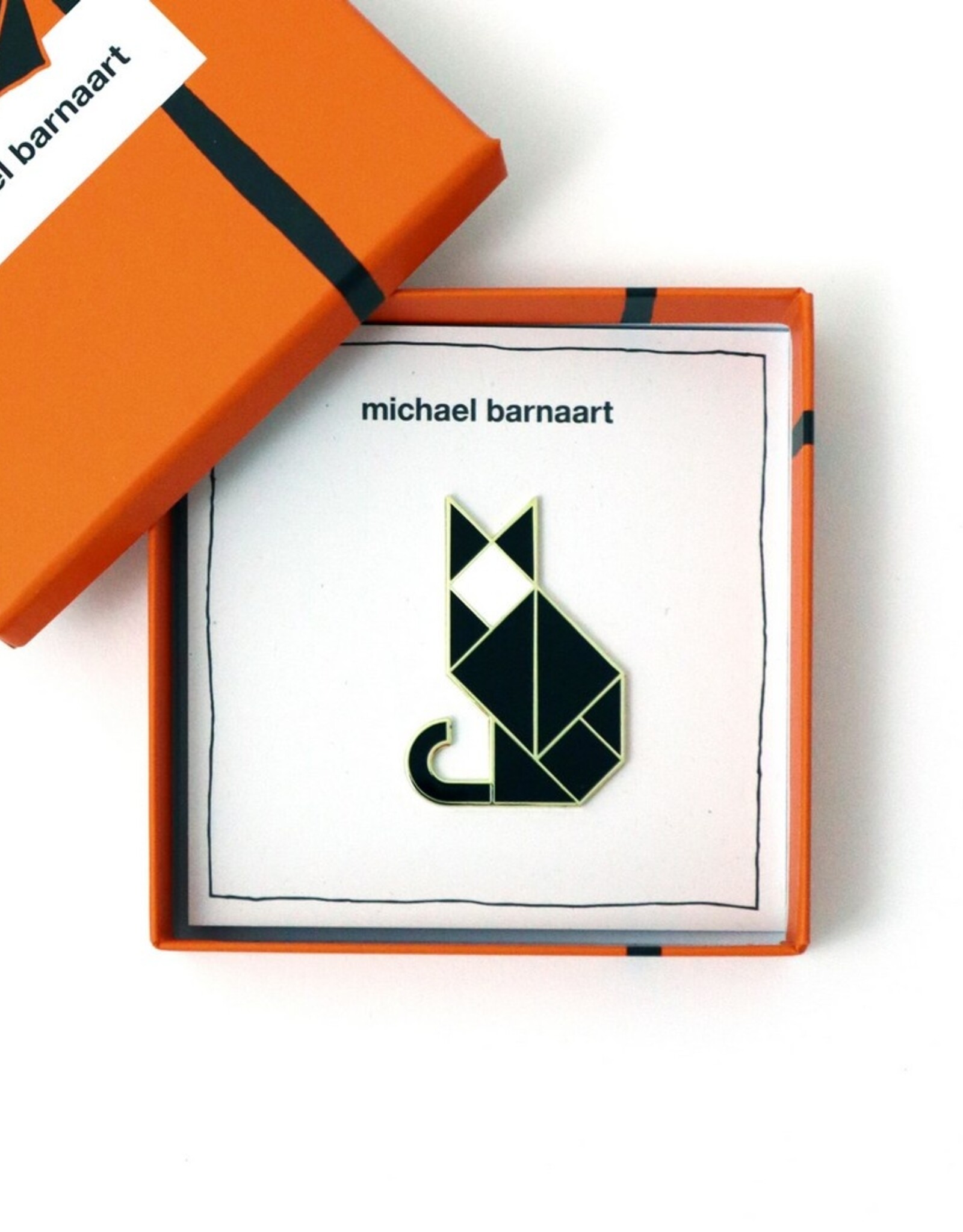 Michael Barnaart Broche Kat Zwart