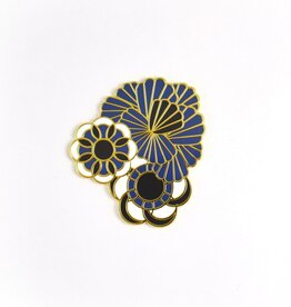 Michael Barnaart Broche Delfts Blauw Floral