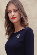 Michael Barnaart Broche Delfts Blauw Floral