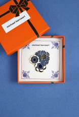 Michael Barnaart Broche Delfts Blauw Floral