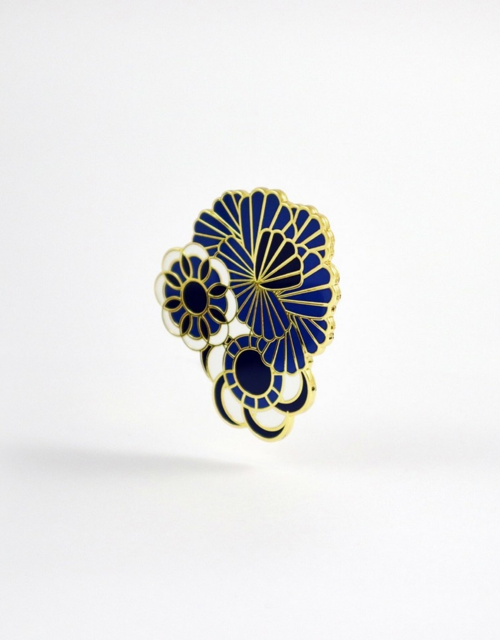 Michael Barnaart Broche Delfts Blauw Floral