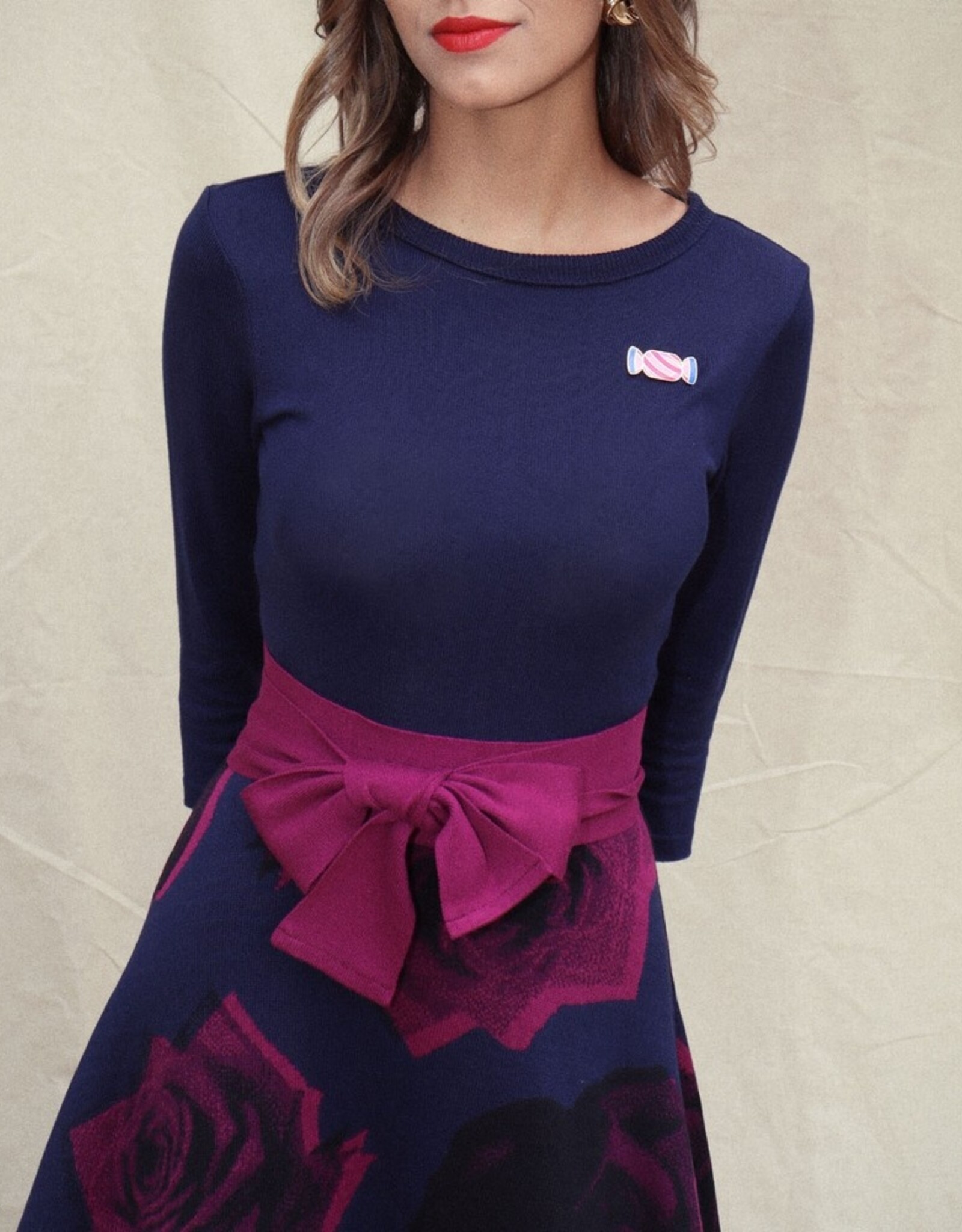 Michael Barnaart Broche Candy Cassis Bleu