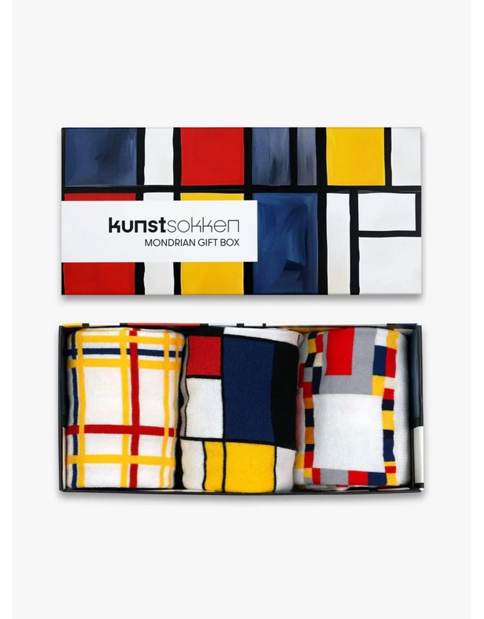Kunstsokken Sokken Mondriaan 3-pack 41-46