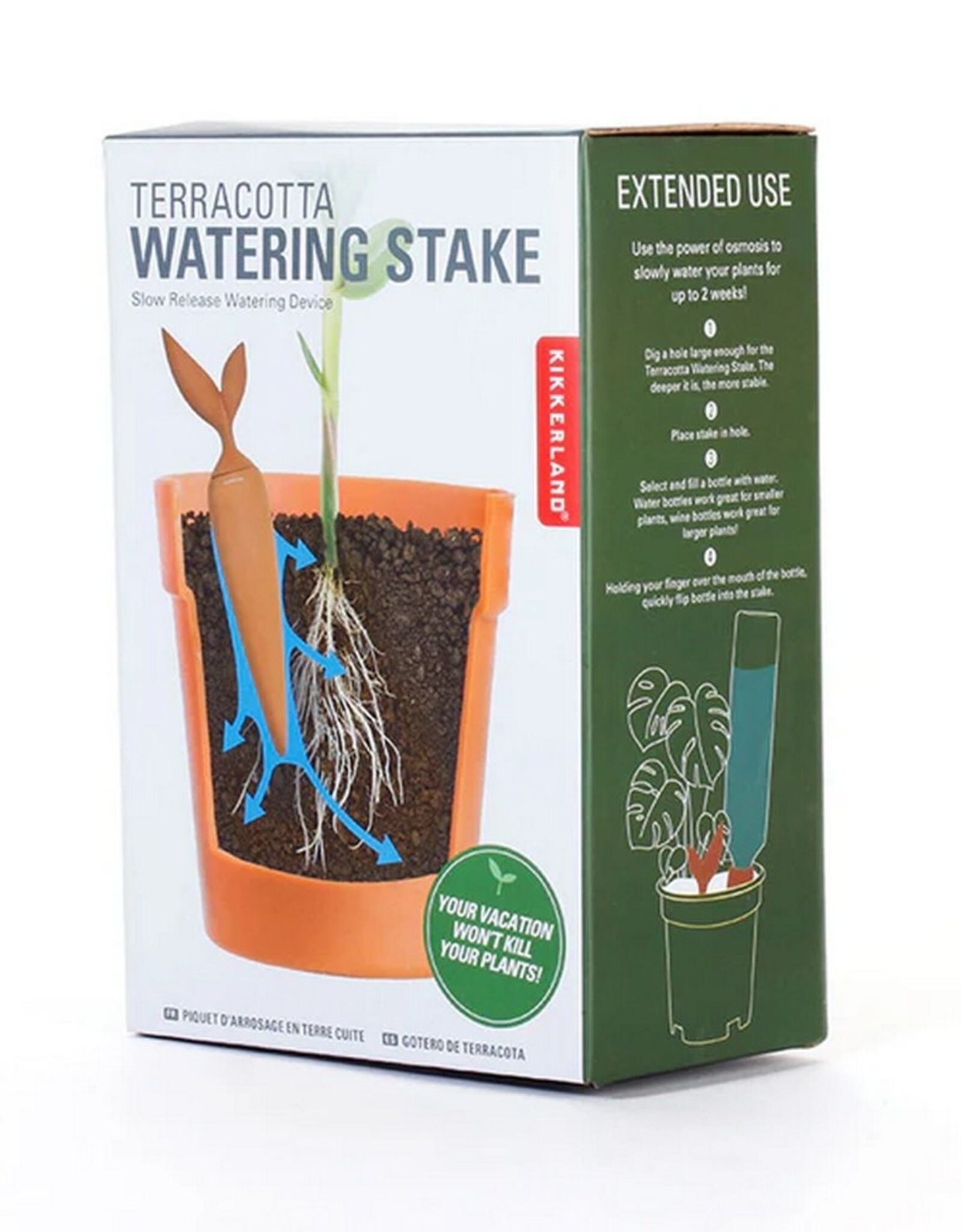Kikkerland Watering Stake Terracotta