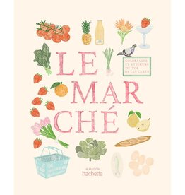 Hachette Livre Kleur- en stickerboek Le Marché