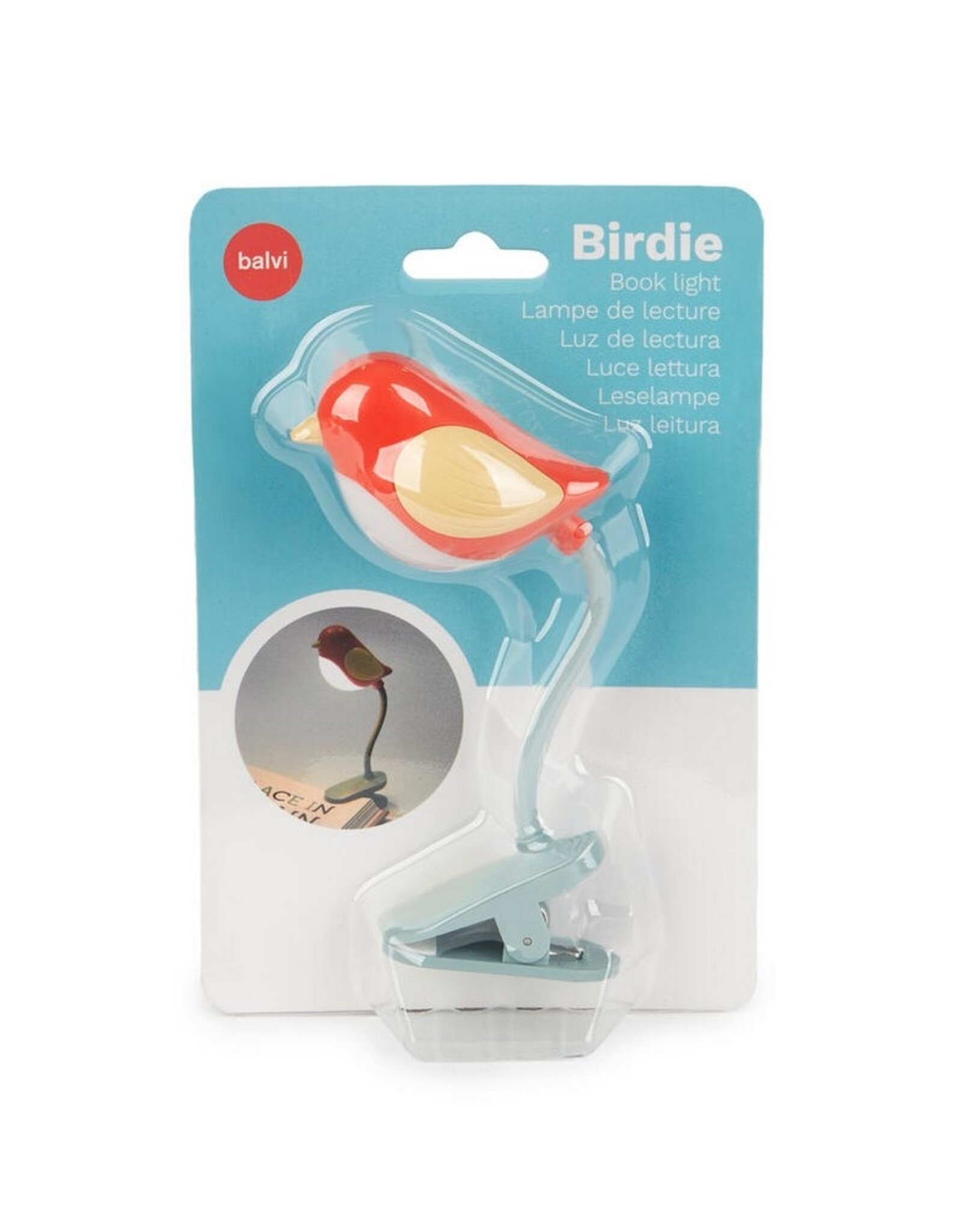 Balvi Boeklampje Birdie Rood