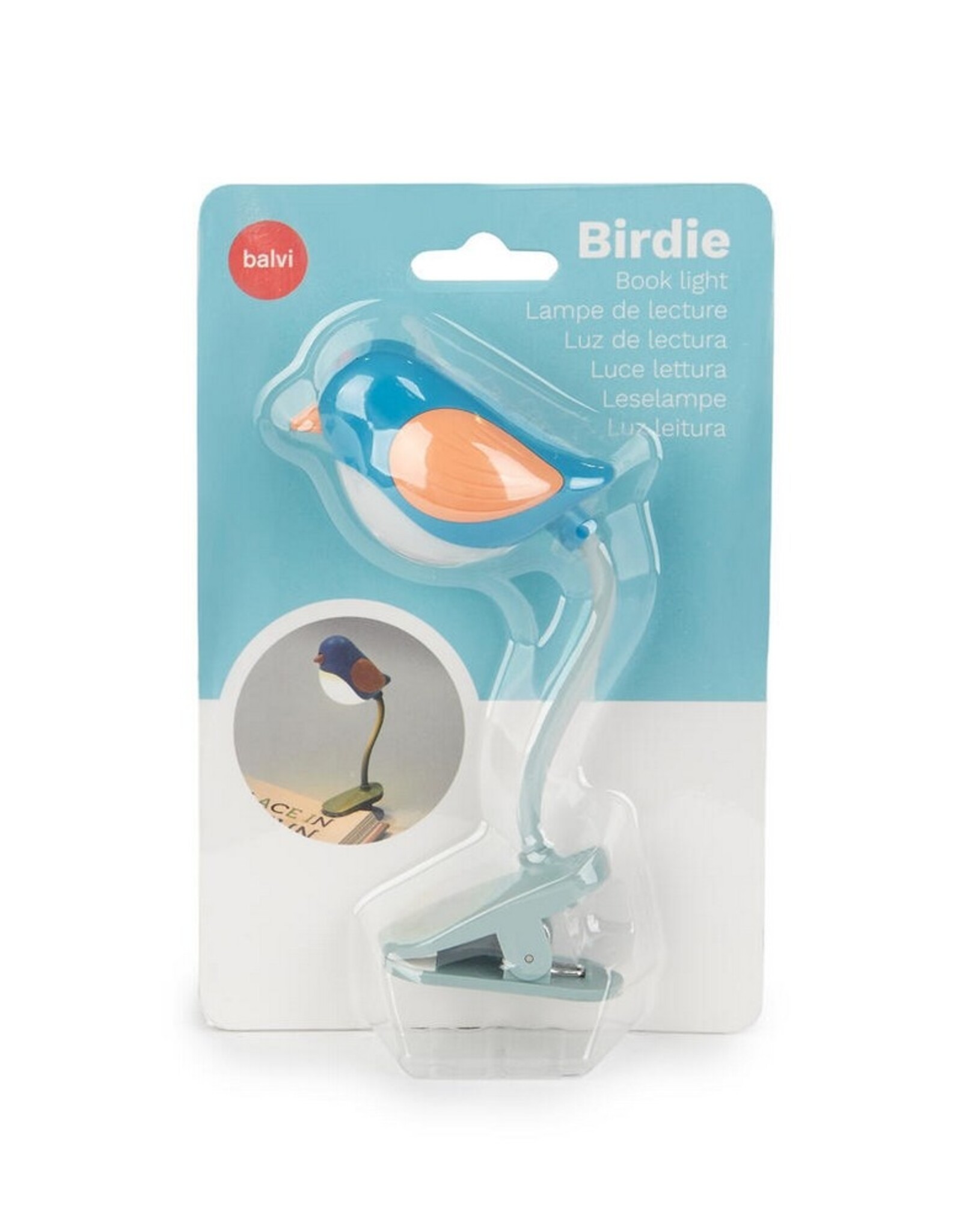 Balvi Boeklampje Birdie Blauw