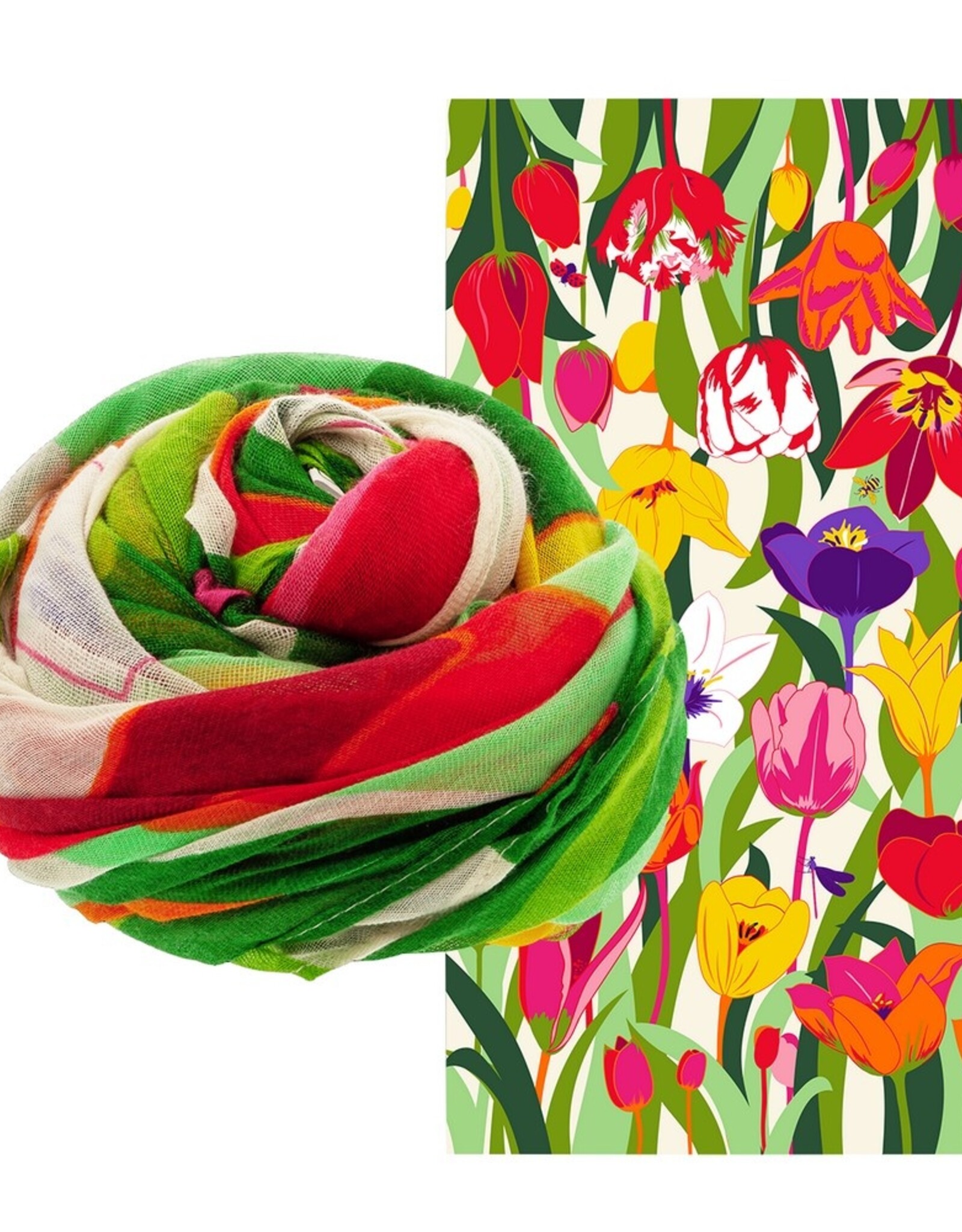 Pylones Sjaal Balade Tulips 180 x 100 cm