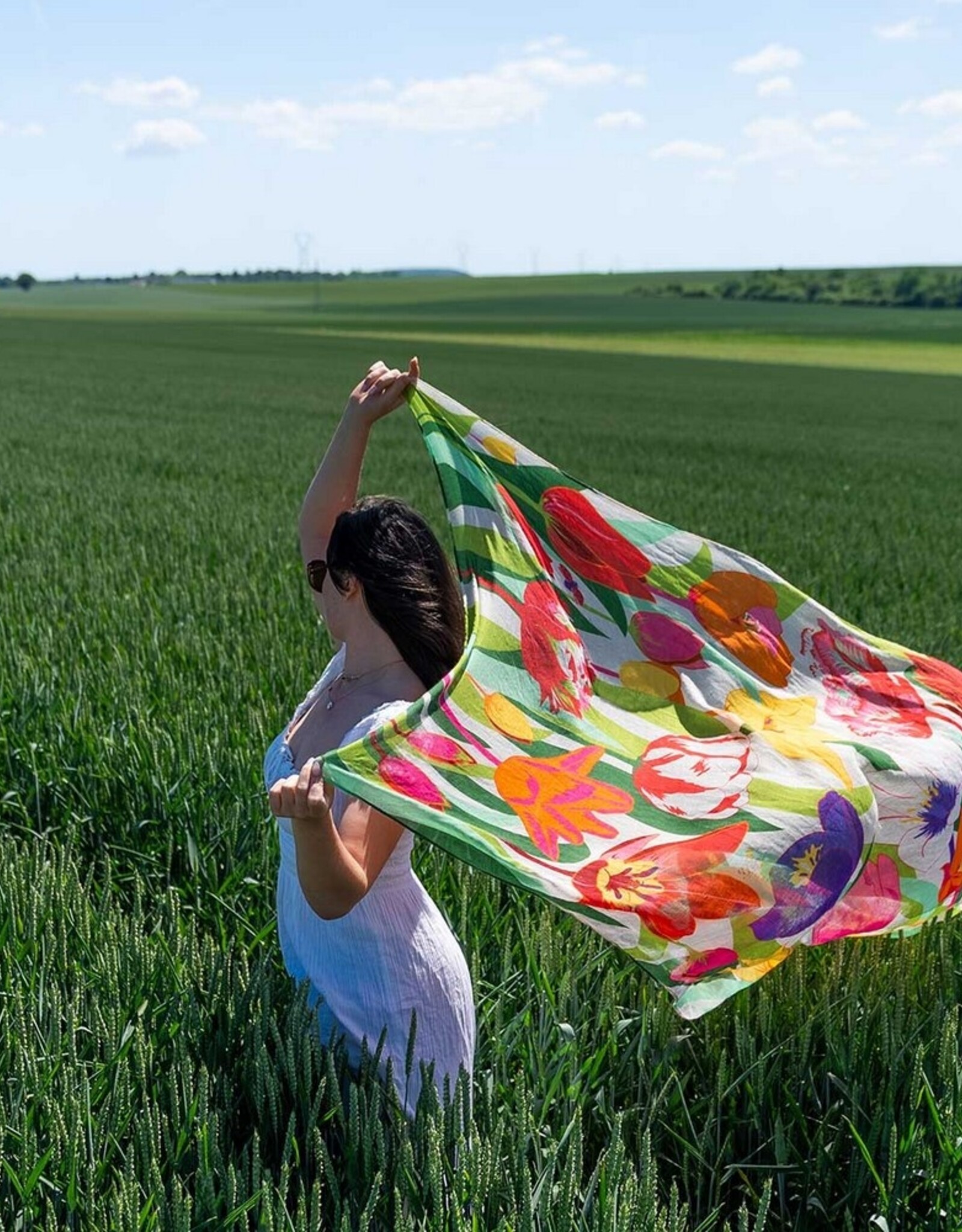 Pylones Sjaal Balade Tulips 180 x 100 cm