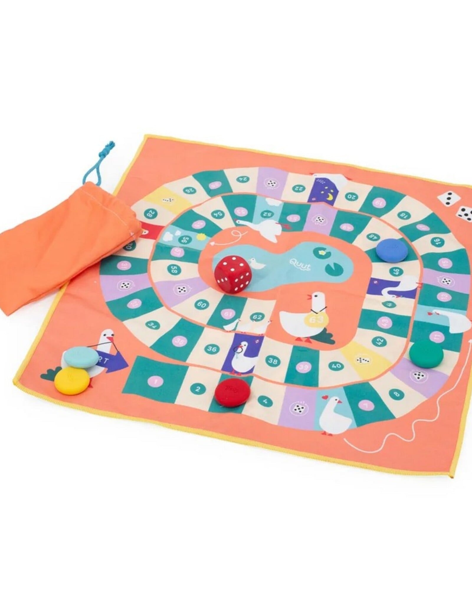 Quut Travel Game 2-in-1 Ganzenbord/Slangen en Ladders