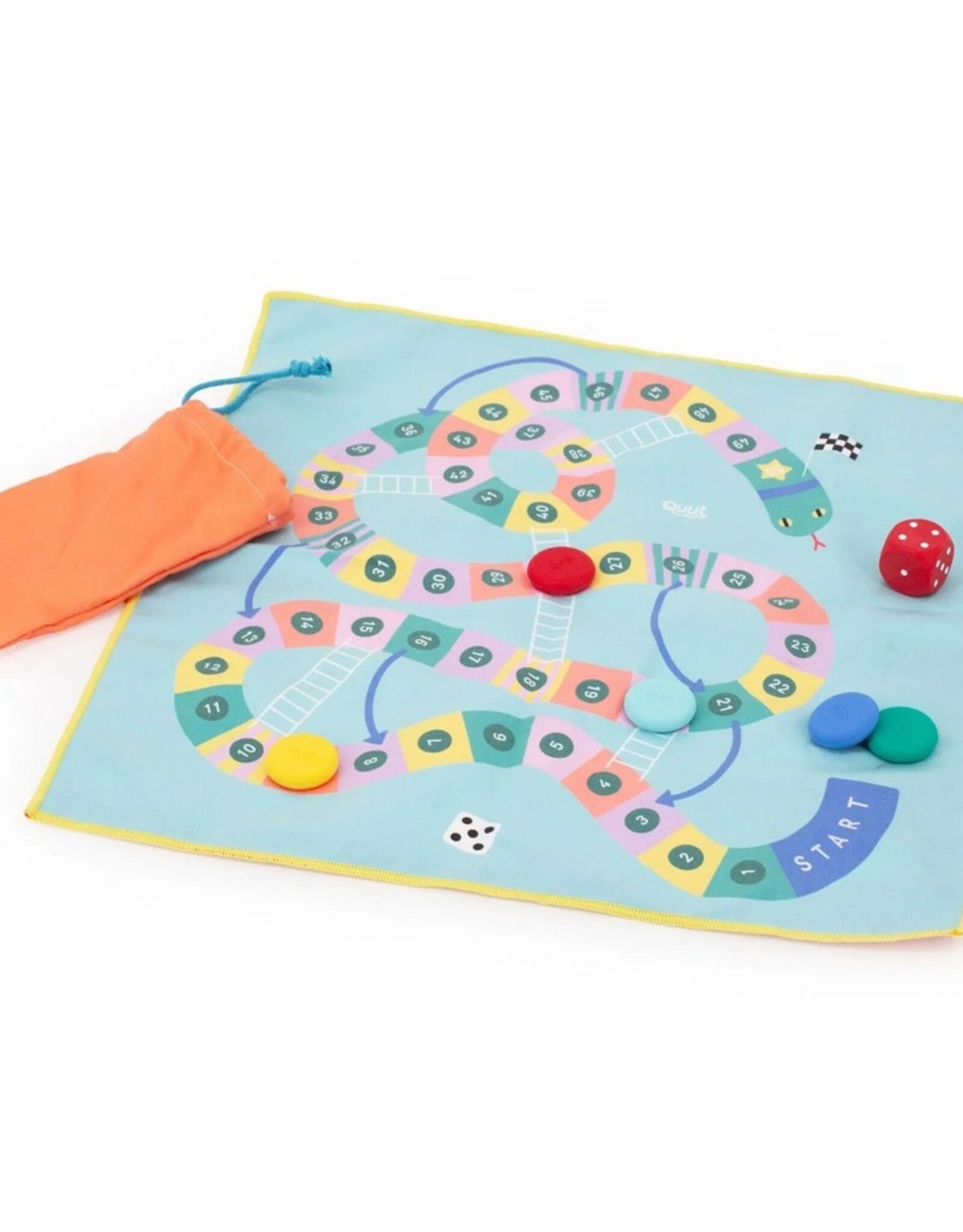 Quut Travel Game 2-in-1 Ganzenbord/Slangen en Ladders
