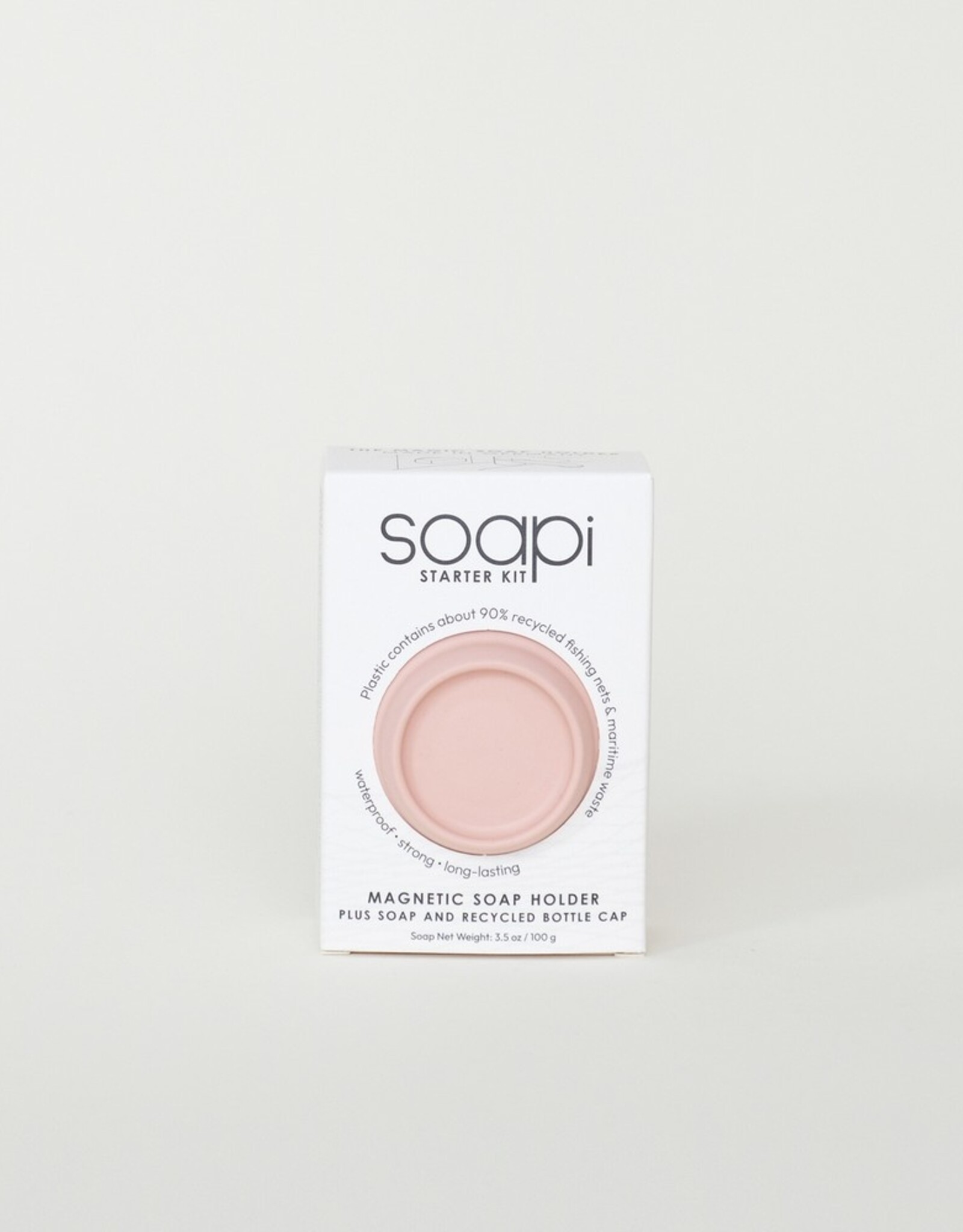 SOAPI Magnetische Zeephouder + Zeep  + Kroonkurk Roze