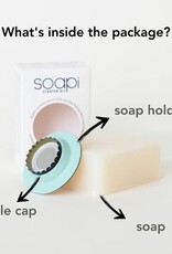 SOAPI Magnetische Zeephouder + Zeep  + Kroonkurk Roze