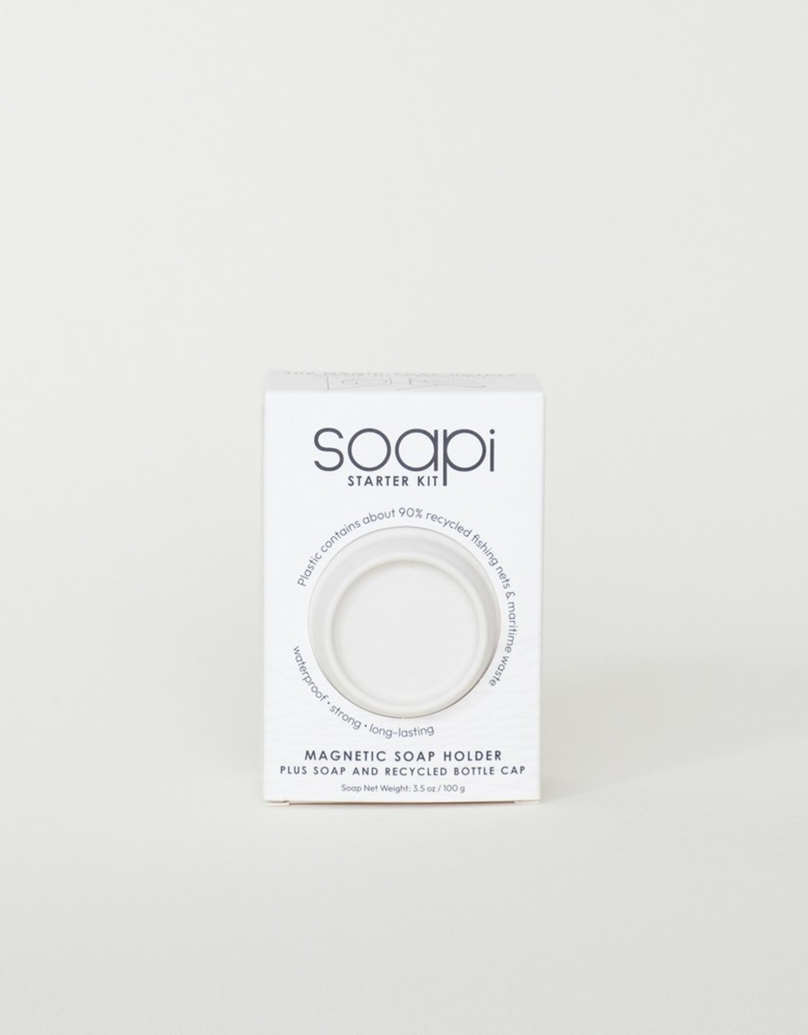 SOAPI Magnetische Zeephouder + Zeep  + Kroonkurk Wit