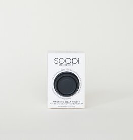 SOAPI Magnetische Zeephouder + Zeep  + Kroonkurk Zwart