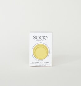 SOAPI Magnetische Zeephouder + Zeep  + Kroonkurk Geel