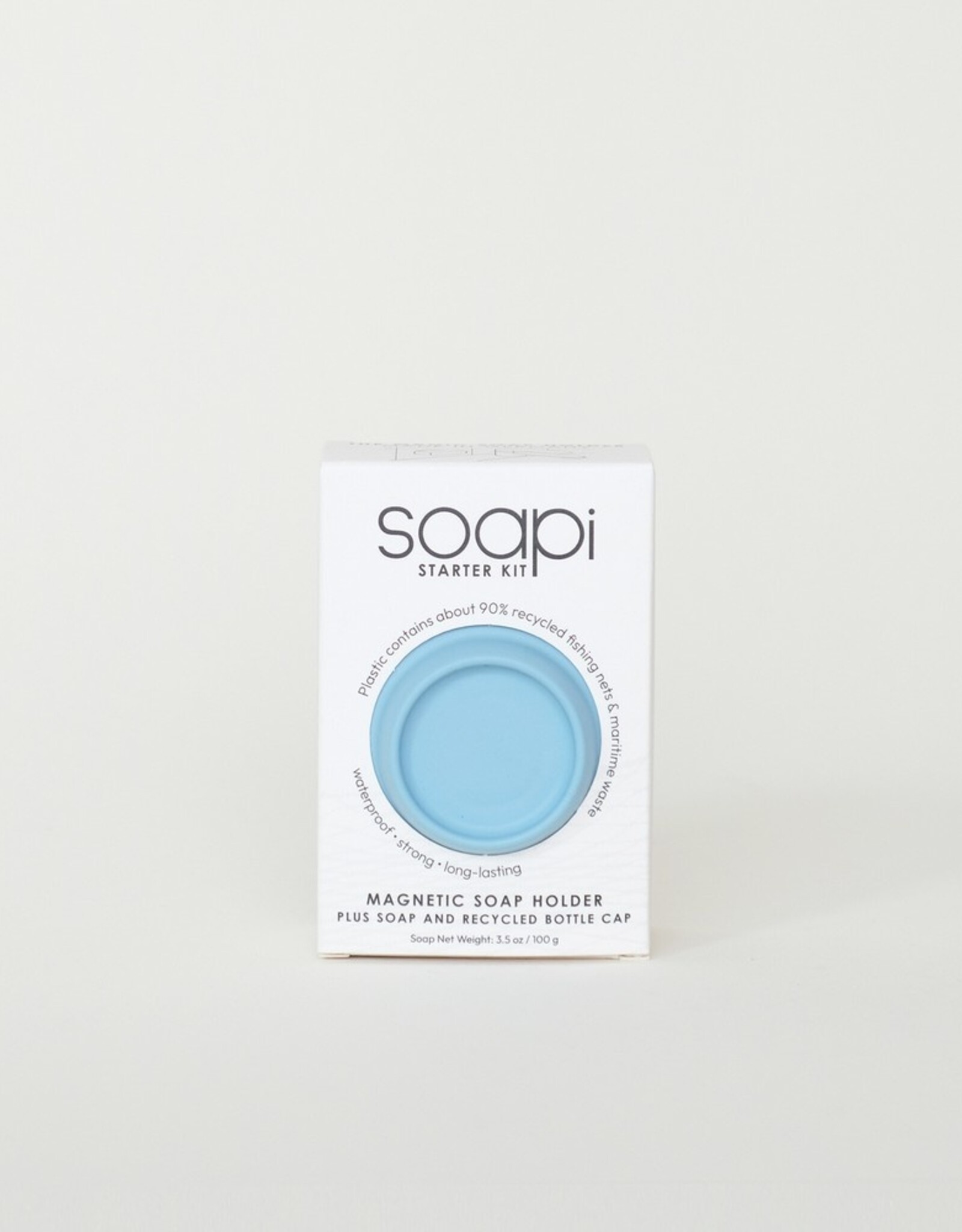 SOAPI Magnetische Zeephouder + Zeep  + Kroonkurk Blauw
