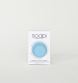 SOAPI Magnetische Zeephouder + Zeep  + Kroonkurk Blauw